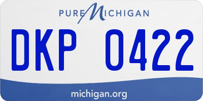 MI license plate DKP0422