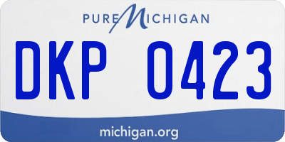 MI license plate DKP0423
