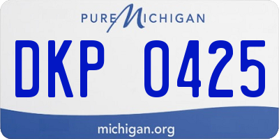 MI license plate DKP0425