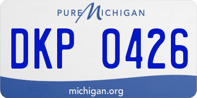 MI license plate DKP0426