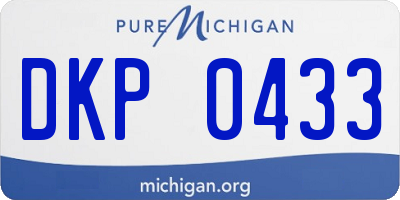 MI license plate DKP0433