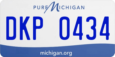 MI license plate DKP0434