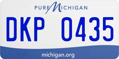 MI license plate DKP0435