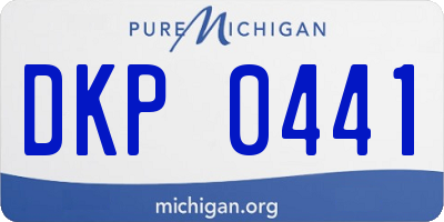 MI license plate DKP0441