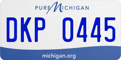 MI license plate DKP0445