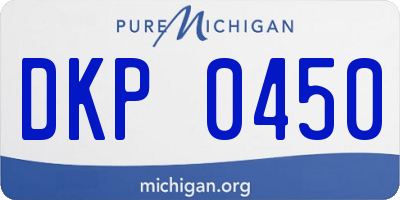 MI license plate DKP0450