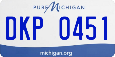 MI license plate DKP0451