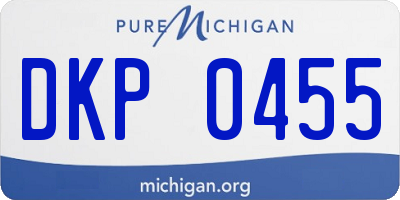 MI license plate DKP0455