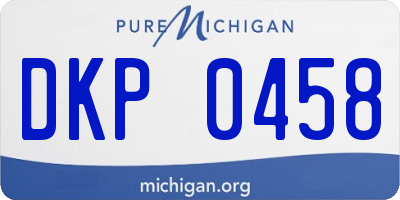 MI license plate DKP0458