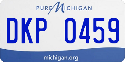 MI license plate DKP0459