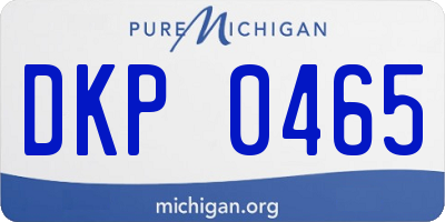 MI license plate DKP0465