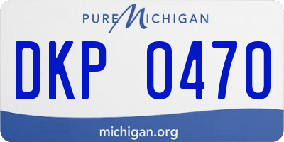 MI license plate DKP0470