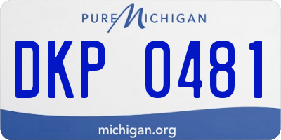MI license plate DKP0481