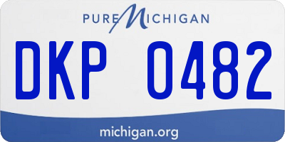 MI license plate DKP0482