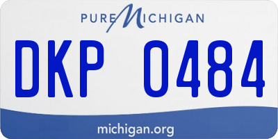 MI license plate DKP0484