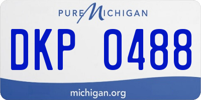 MI license plate DKP0488