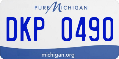 MI license plate DKP0490