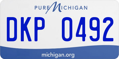 MI license plate DKP0492