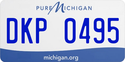 MI license plate DKP0495