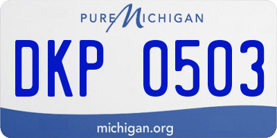 MI license plate DKP0503