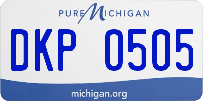 MI license plate DKP0505