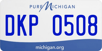 MI license plate DKP0508
