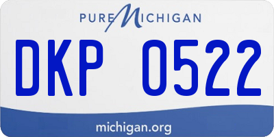 MI license plate DKP0522