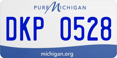 MI license plate DKP0528