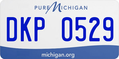 MI license plate DKP0529