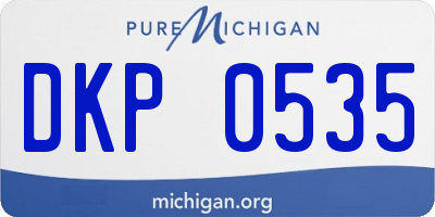 MI license plate DKP0535