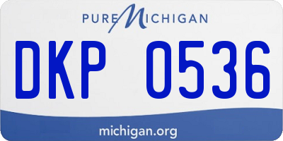 MI license plate DKP0536
