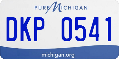 MI license plate DKP0541