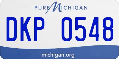 MI license plate DKP0548