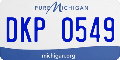 MI license plate DKP0549