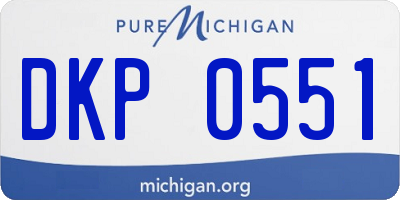 MI license plate DKP0551