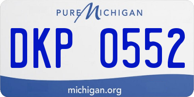 MI license plate DKP0552
