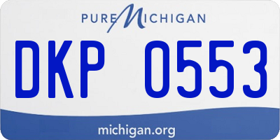 MI license plate DKP0553