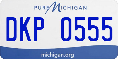 MI license plate DKP0555
