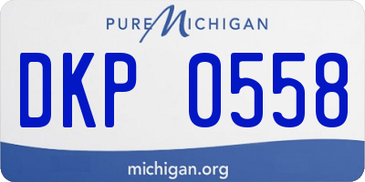 MI license plate DKP0558