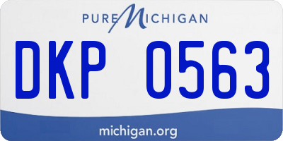 MI license plate DKP0563