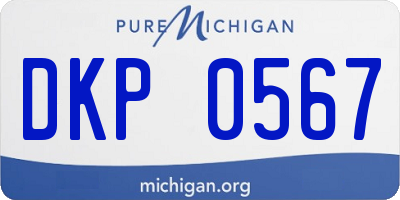 MI license plate DKP0567