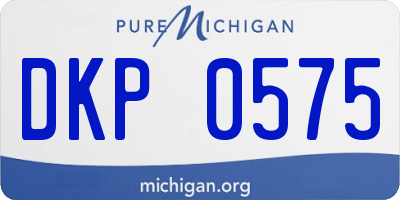 MI license plate DKP0575