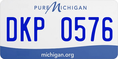 MI license plate DKP0576