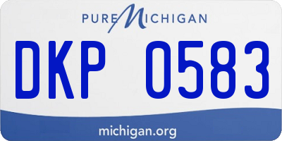 MI license plate DKP0583