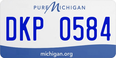 MI license plate DKP0584
