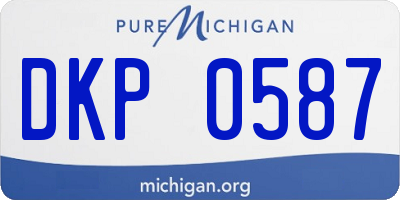 MI license plate DKP0587