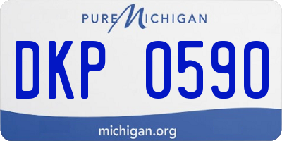 MI license plate DKP0590