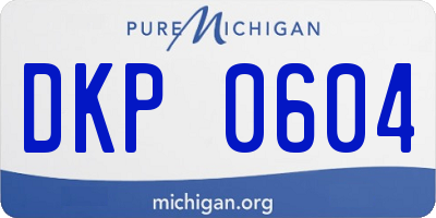 MI license plate DKP0604
