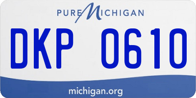 MI license plate DKP0610