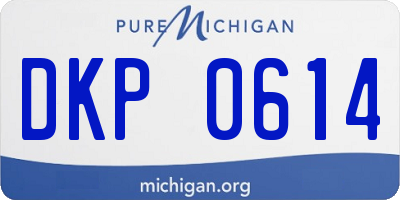 MI license plate DKP0614